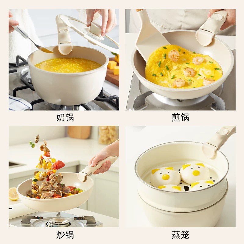 热销红厨可拆卸叠叠锅手柄锅具套组可拆卸把手配件稳固防滑