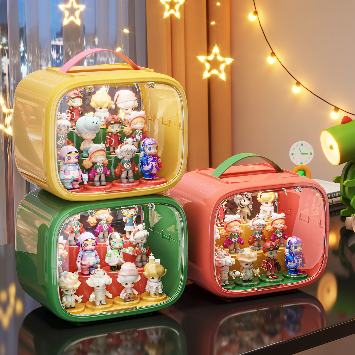 盲盒收纳展示架透明防尘摆件手办展示柜手提泡泡玛特展示盒,收纳整理,手办收纳盒,淘宝优惠券,粉丝福利购,淘宝优惠卷