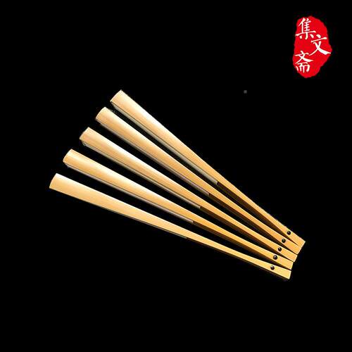 4-10寸古风扇水玉352空白宣纸洒金折苏工折扇书画创作入门磨竹文