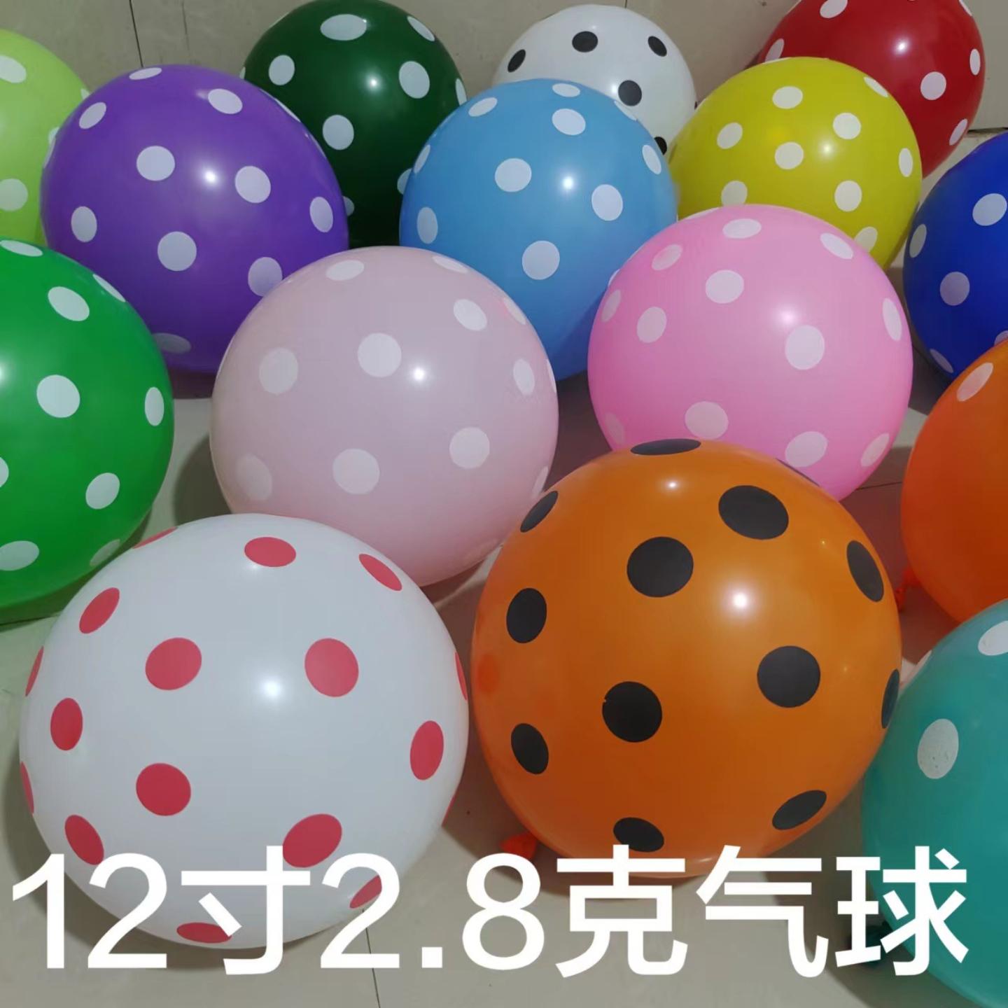 12寸2.8g加厚圆点气球透明波点