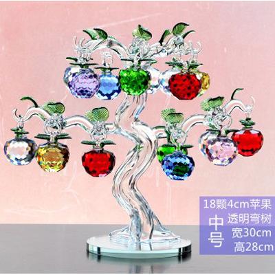 厂家店jx-045水苹果树客厅柜装饰创意酒结婚家礼物居工艺晶品摆件