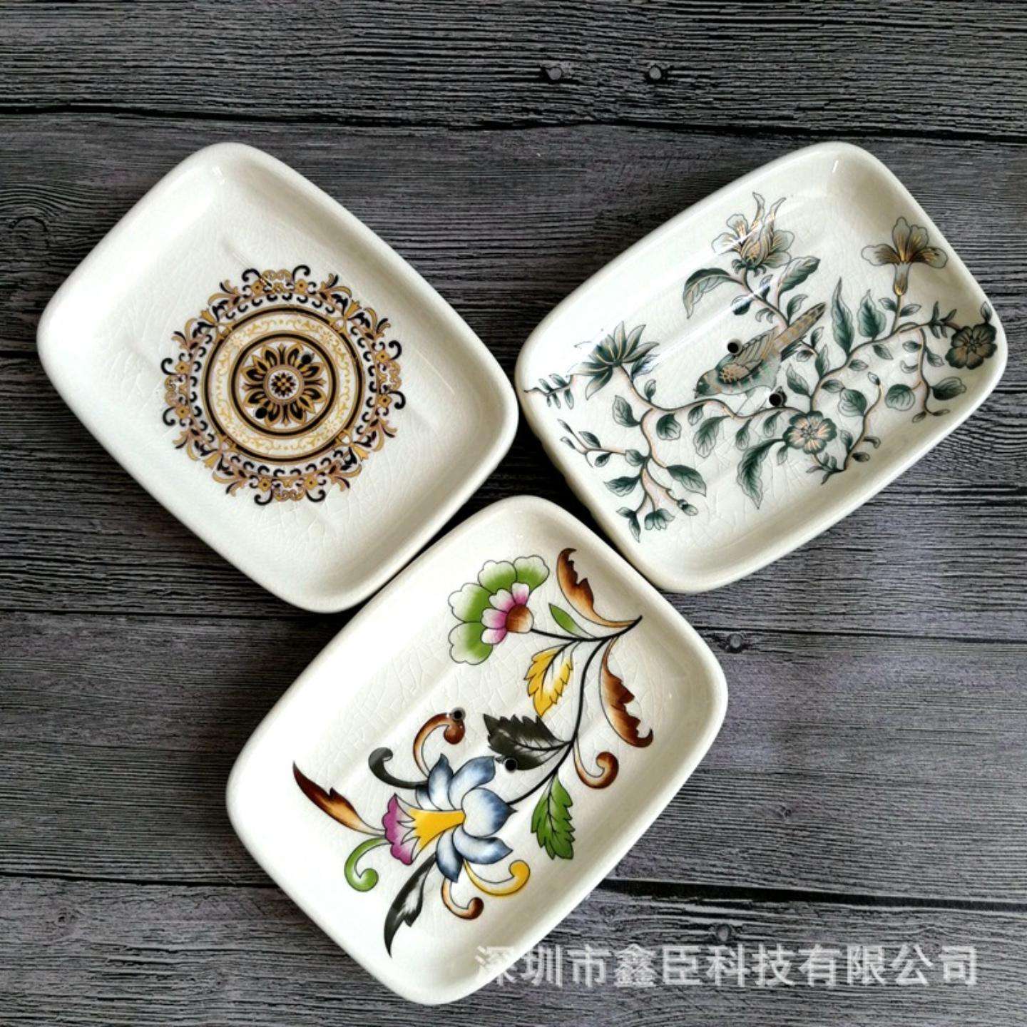 欧式创意陶瓷肥皂盒香皂盒带