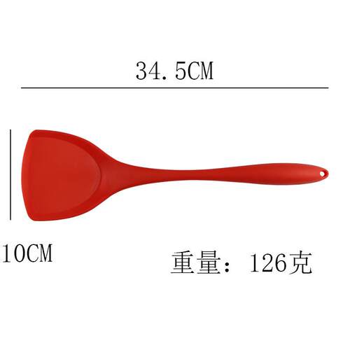 硅胶锅铲弧形手柄一菜体全包弯柄炒铲粘锅硅ic-20211长柄硅不胶锅