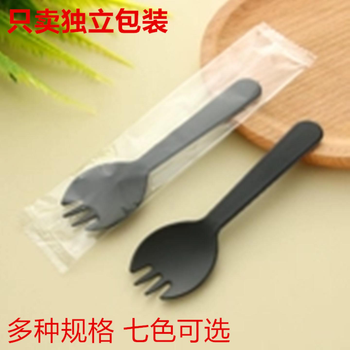 直销一次性蛋糕叉子甜品勺水果叉
