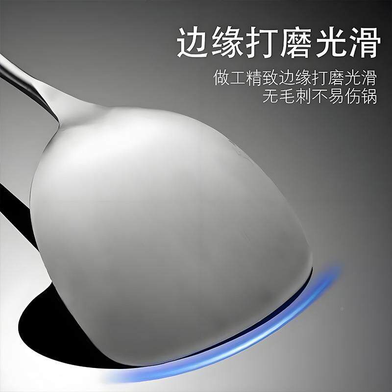 不锈钢木柄汤炒菜铁铲锅铲厨勺铲勺家用厨房烹饪铲勺厨师专古不锈
