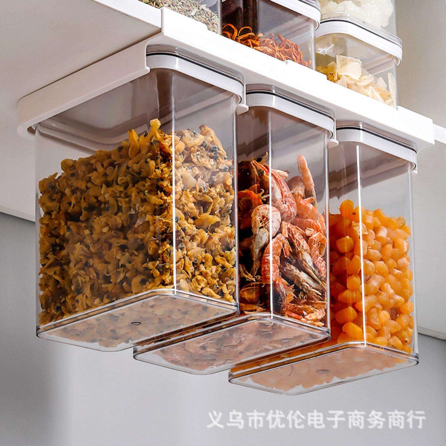大容量透明密封罐可叠加五谷杂粮储物罐塑料防漏水零食干果保鲜盒