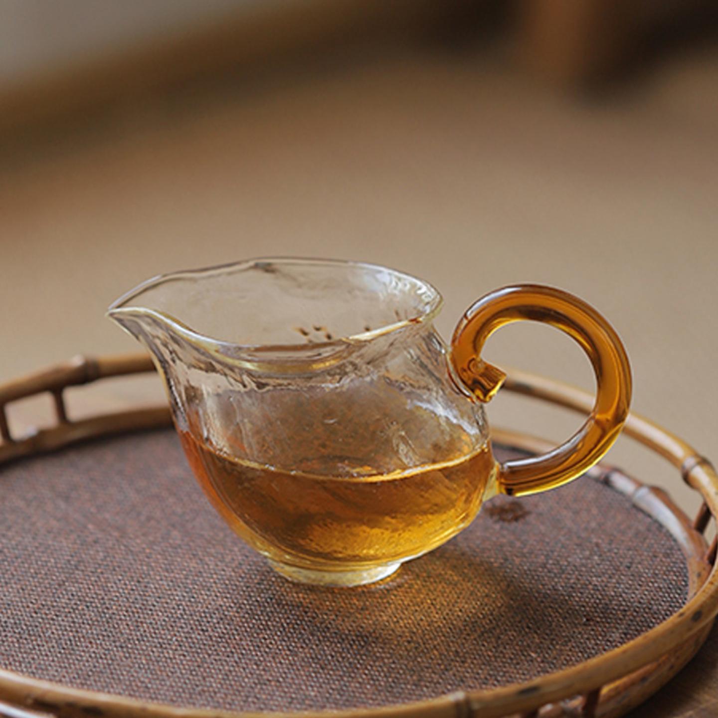 日式玻璃公道杯锤纹公杯创意匀杯