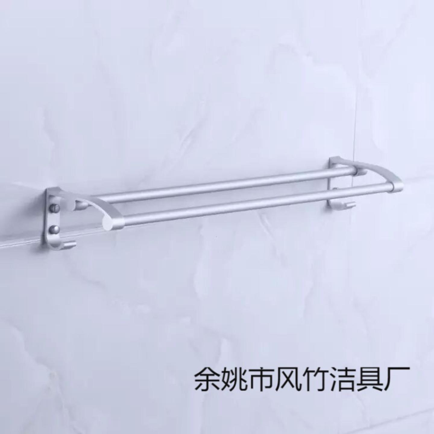 太空铝毛巾杆双杆洗浴房浴室
