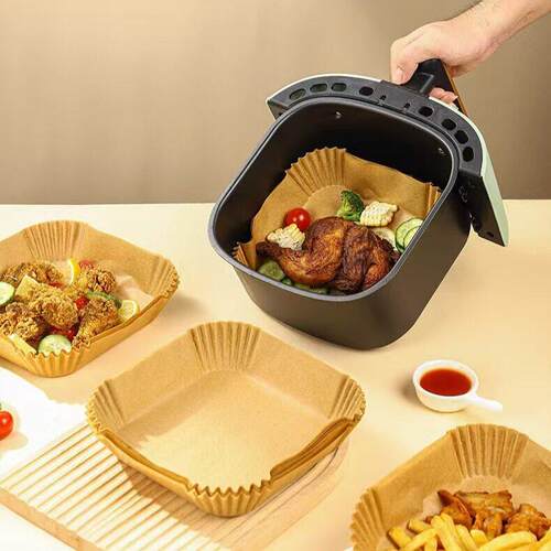 空气炸锅用纸盘家用耐温烤吸油纸垫食物烧空气炸锅箱烘焙硅油专纸