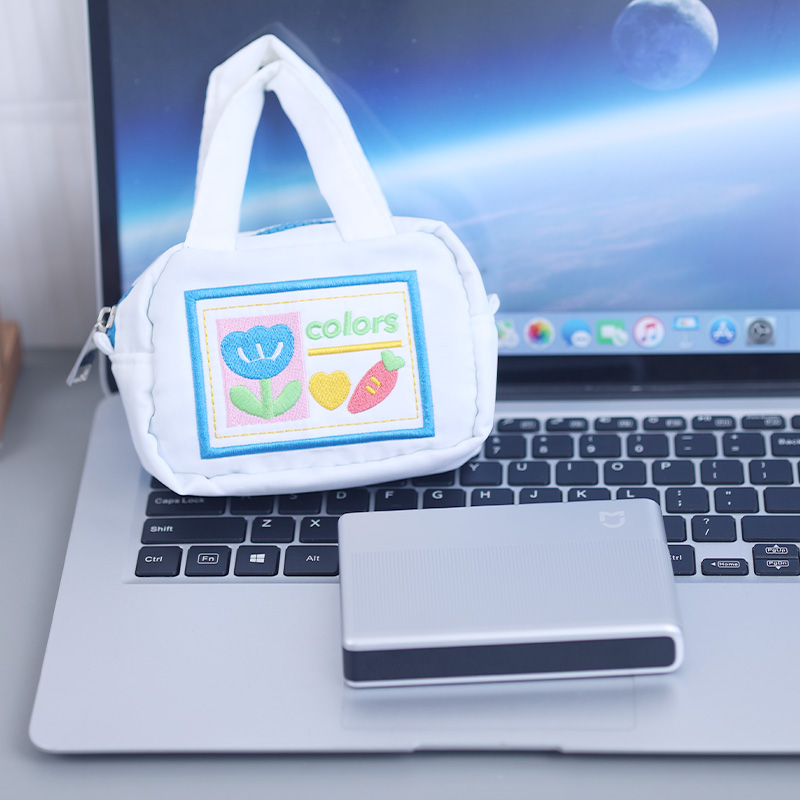 适用于米家照片打印机1S 拉链丝滑刺绣印花超好看可DIY贴纸