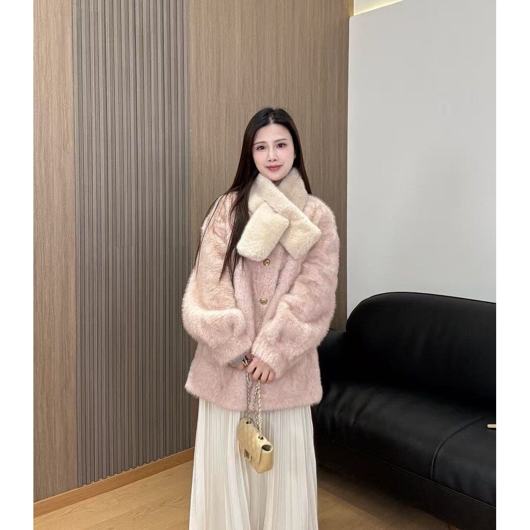 徐徐2025海宁半卷毛韩系简约时尚简约高级感外套701,女装/女士精品,皮草,淘宝优惠券,粉丝福利购,淘宝优惠卷