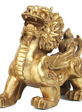 天御阁纯铜貔貅摆件一对大号全铜招财工艺品家居客厅玄关办公室装