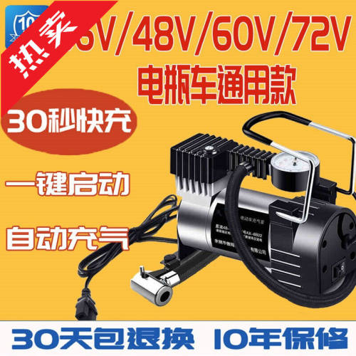 【电动车充气泵】36v48V60V72v通用电瓶车30秒快充大功率电动车修