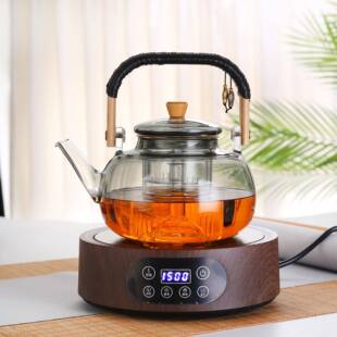 煮茶壶电水泡 新正茗堂1500W陶炉煮茶器家用围炉默认项加厚玻璃款