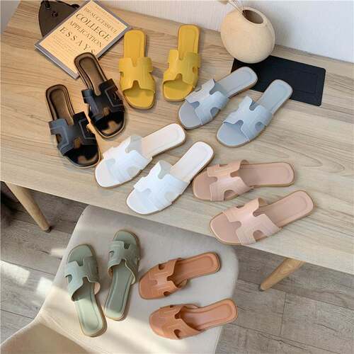 beach Slippers women fashion wear flat sandals lady 沙滩拖鞋