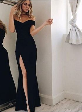 2018Summer Sexy V Neck Slim Long Party Cocktail Women Dress