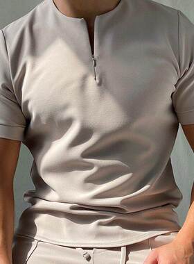 eck Top Pullover Summer Fashion Loose Men's T-Shirts Clothes