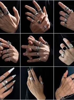 European and American trend skull serpentine ring欧美潮戒指