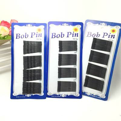 Girl's hair accessories with black pin clips and bangs一