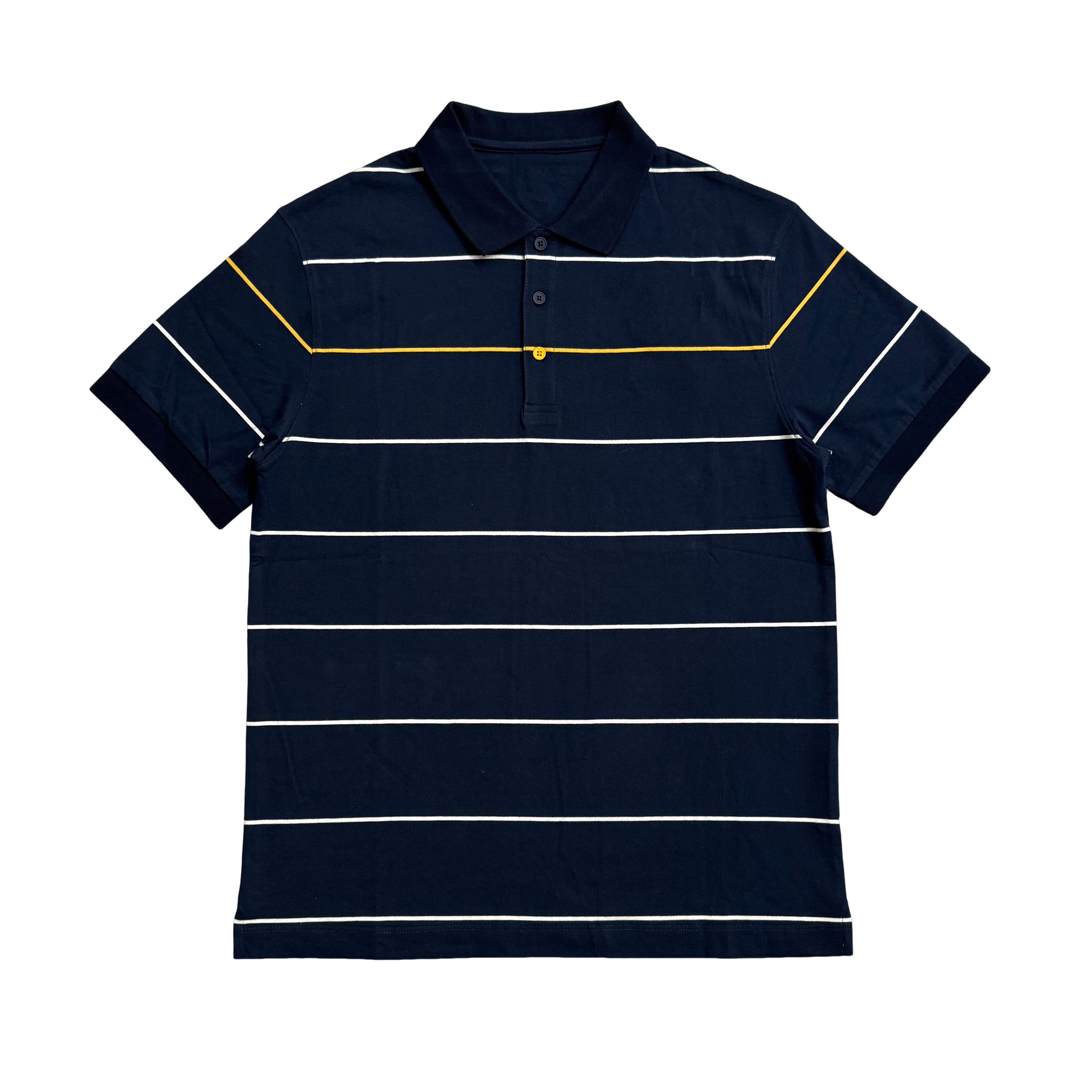 thumbnail for [Custom] navy blue striped polo shirt