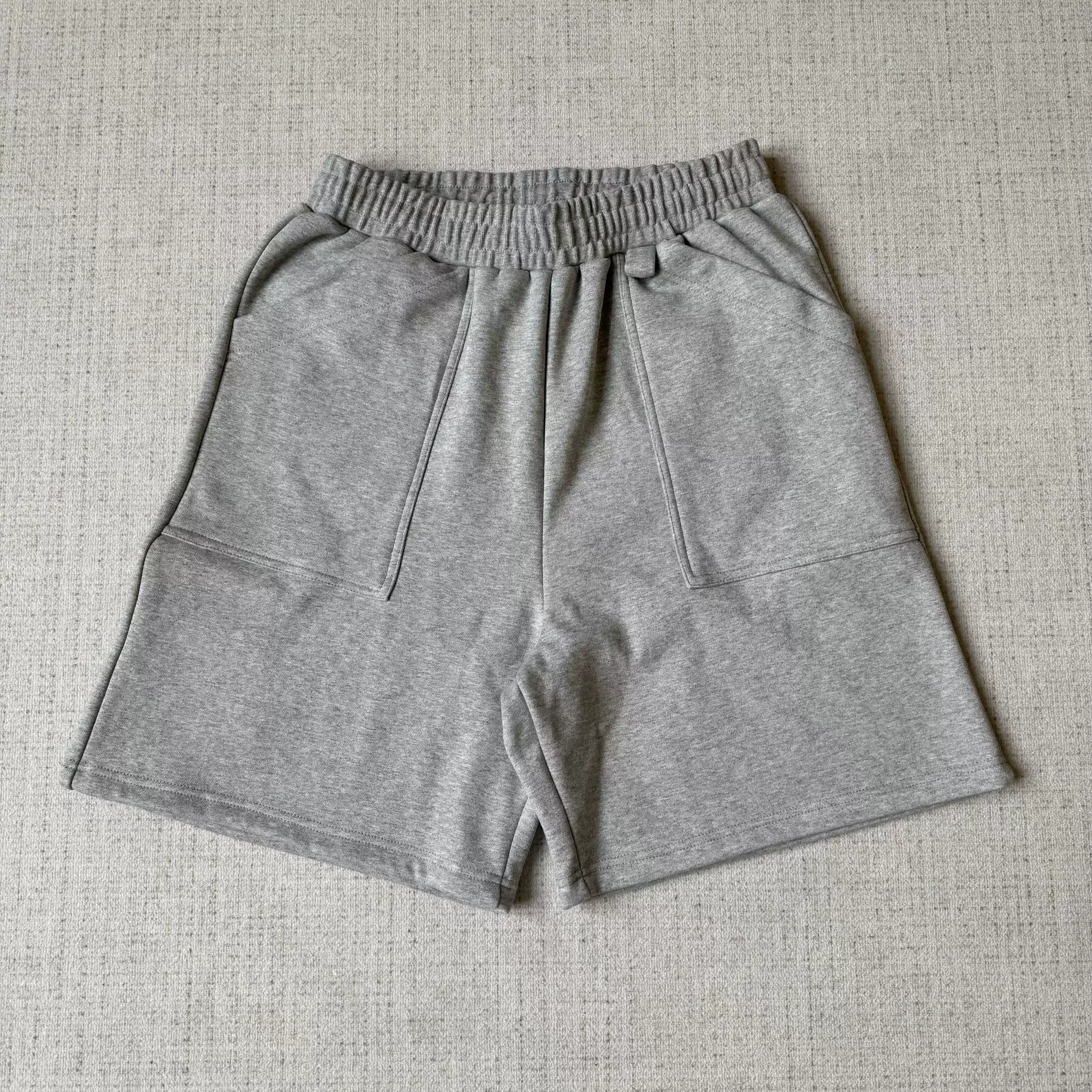 thumbnail for Large pocketed gray shorts