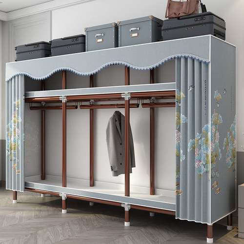 加粗全钢架不锈钢衣柜