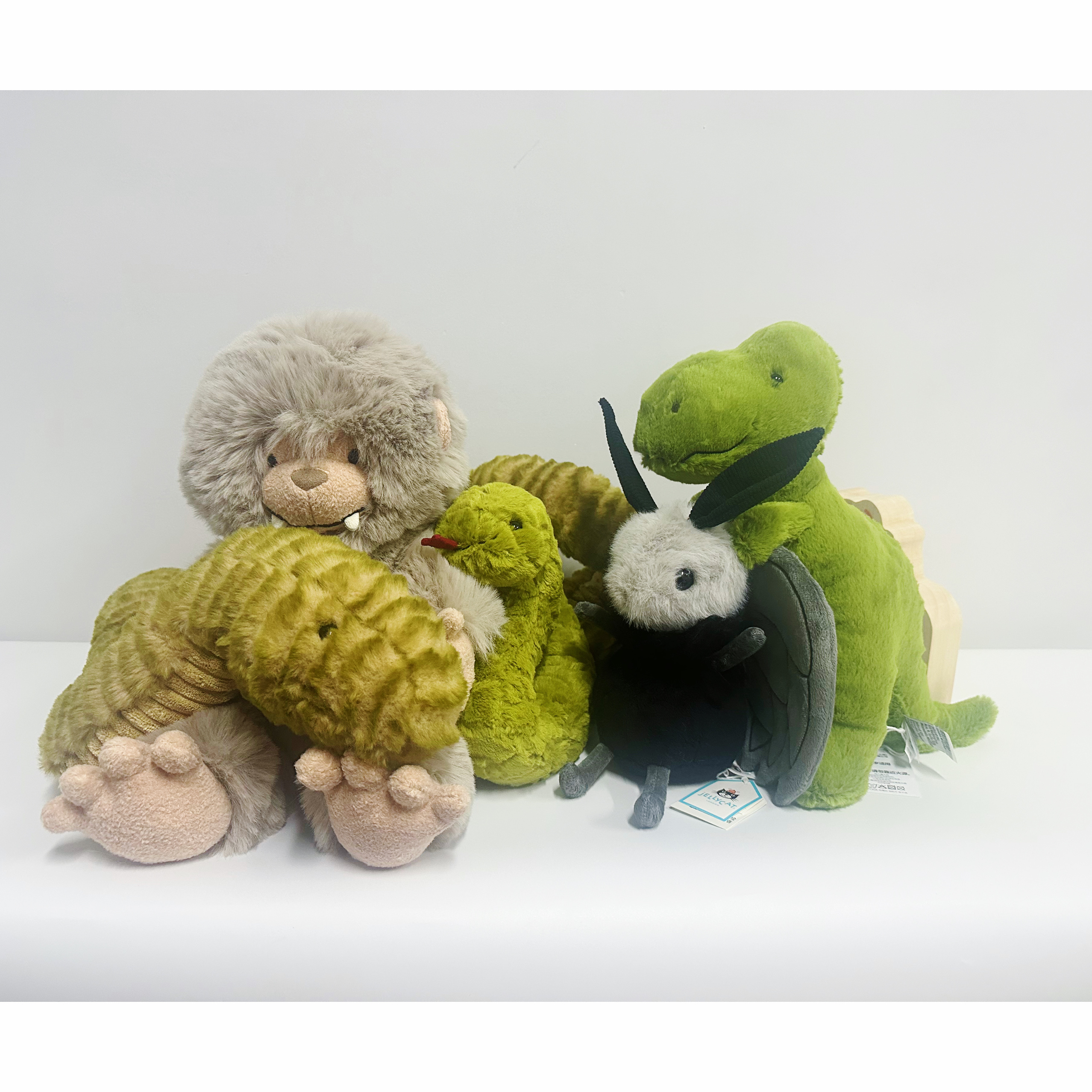英国JELLYCAT大脚怪阿波米菲天鹅人史蒂夫蛇霸王龙滑行蛇雨蛙玩偶