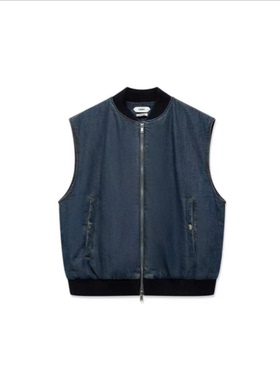 【新品】IMMI 25秋冬新品设计师品牌蓝色牛仔棉马甲0788