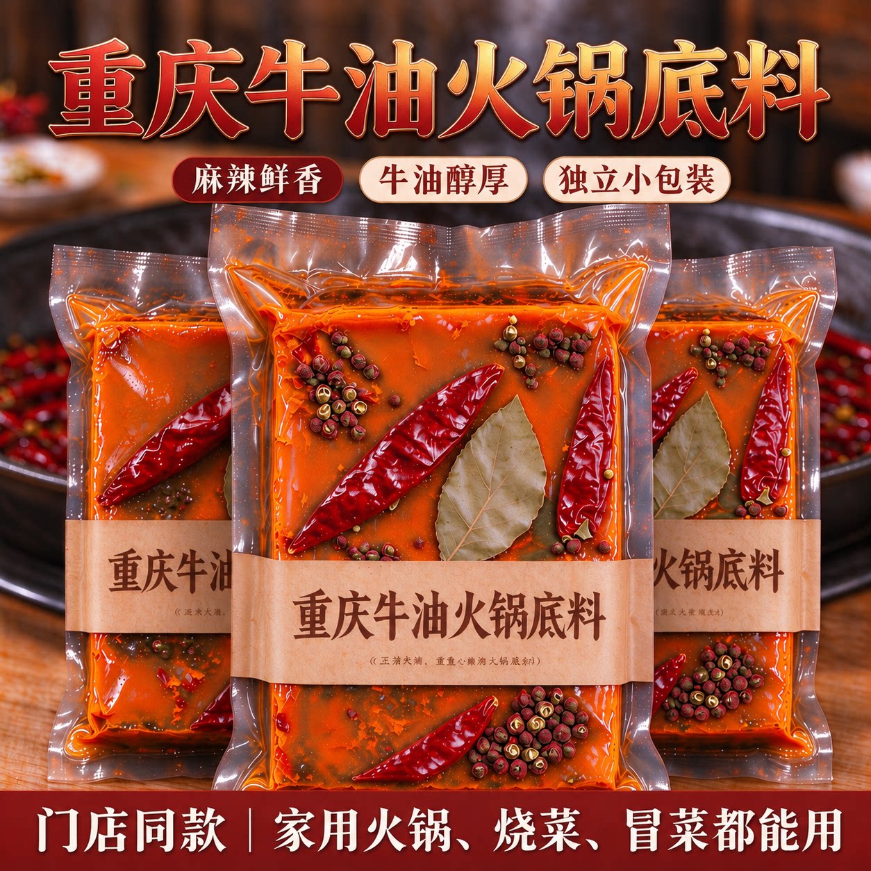 重庆老火锅底料独立小包装一人份正麻辣宗牛油调料商用批发旗舰店