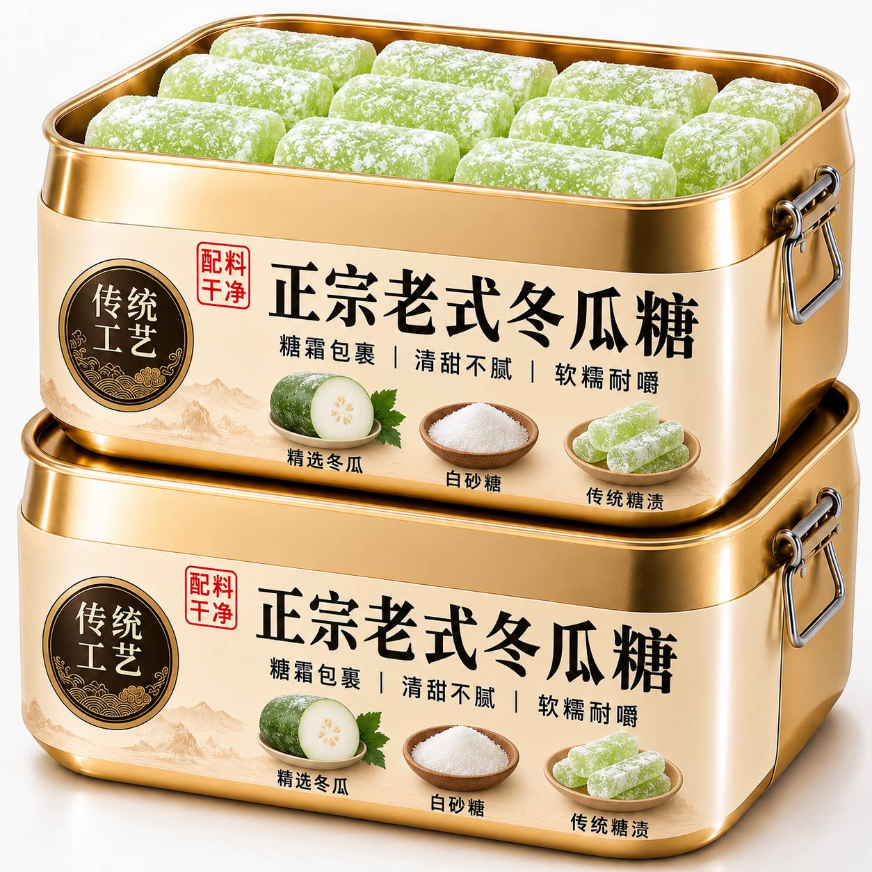 【高品质】正宗老式冬瓜糖官方旗舰店传统怀旧零食蜜饯营养水果干