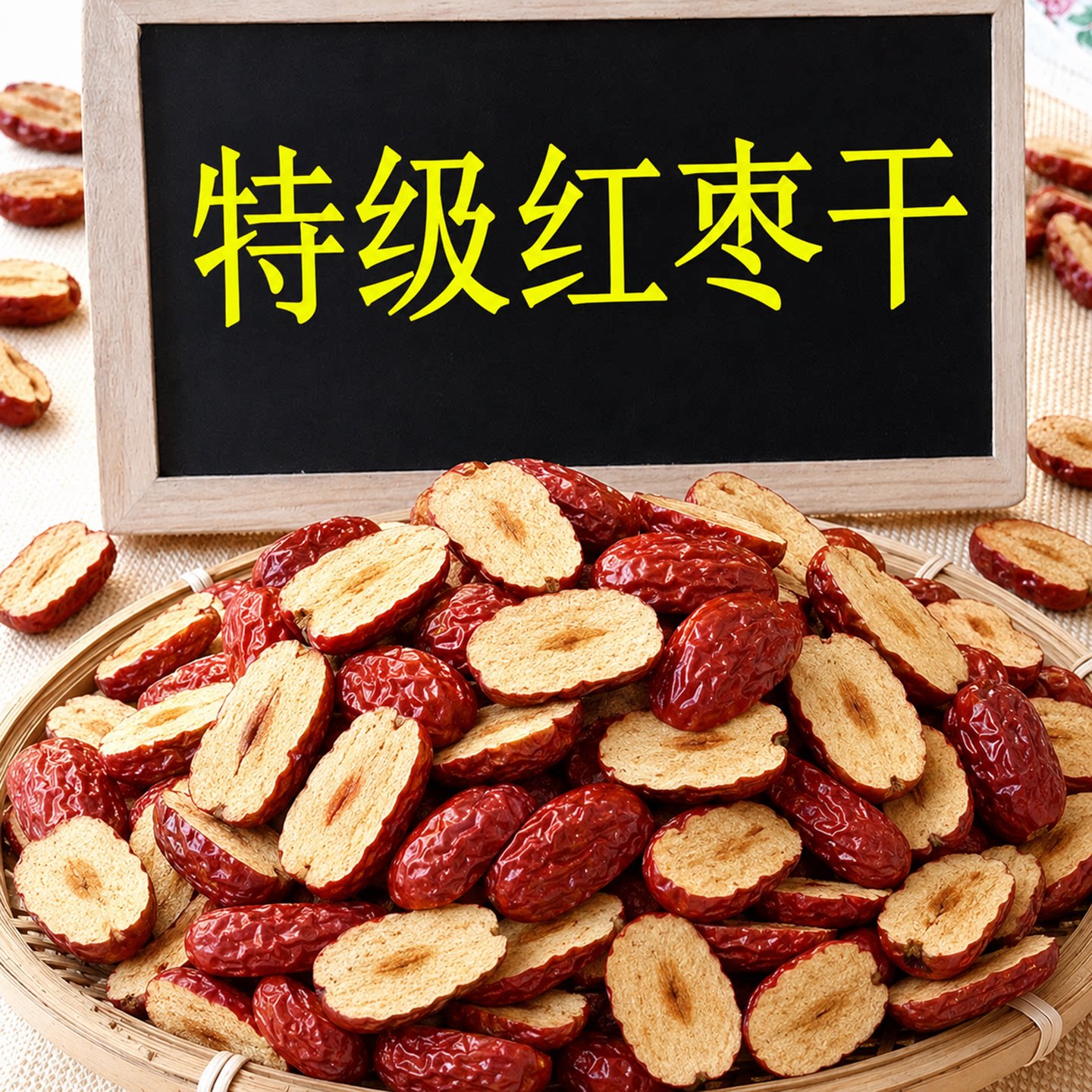 红枣片红枣干无核干吃免洗即食泡水煲汤煮粥零食新疆特产枣干