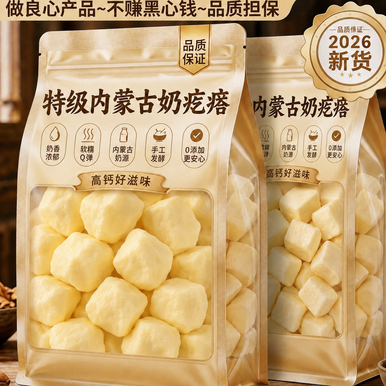奶疙瘩内蒙古特产爆浆奶疙瘩正宗无糖无添加奶酪奶疙瘩独立包装