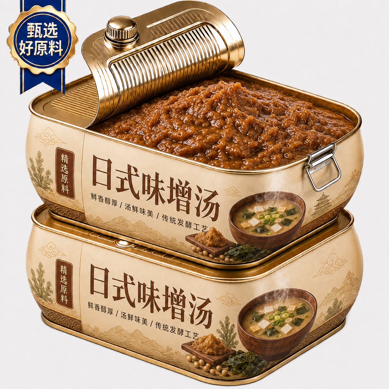 日本进口有机味增酱白味增汤鲜味噌日式速食0添加速溶汤料大酱汤