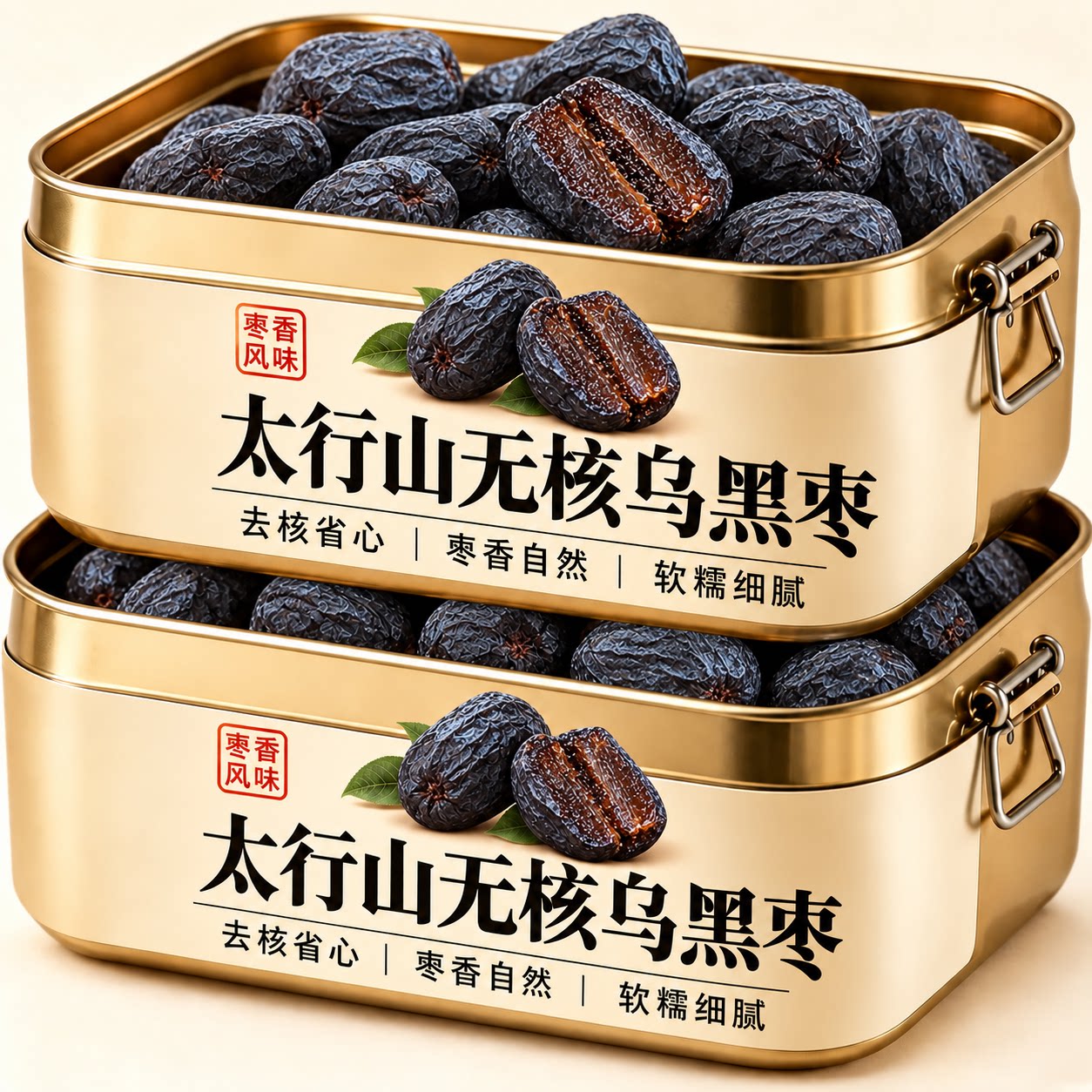 无核黑枣官方旗舰店正宗太行山无核乌黑枣特级乌枣野生黑枣君迁子