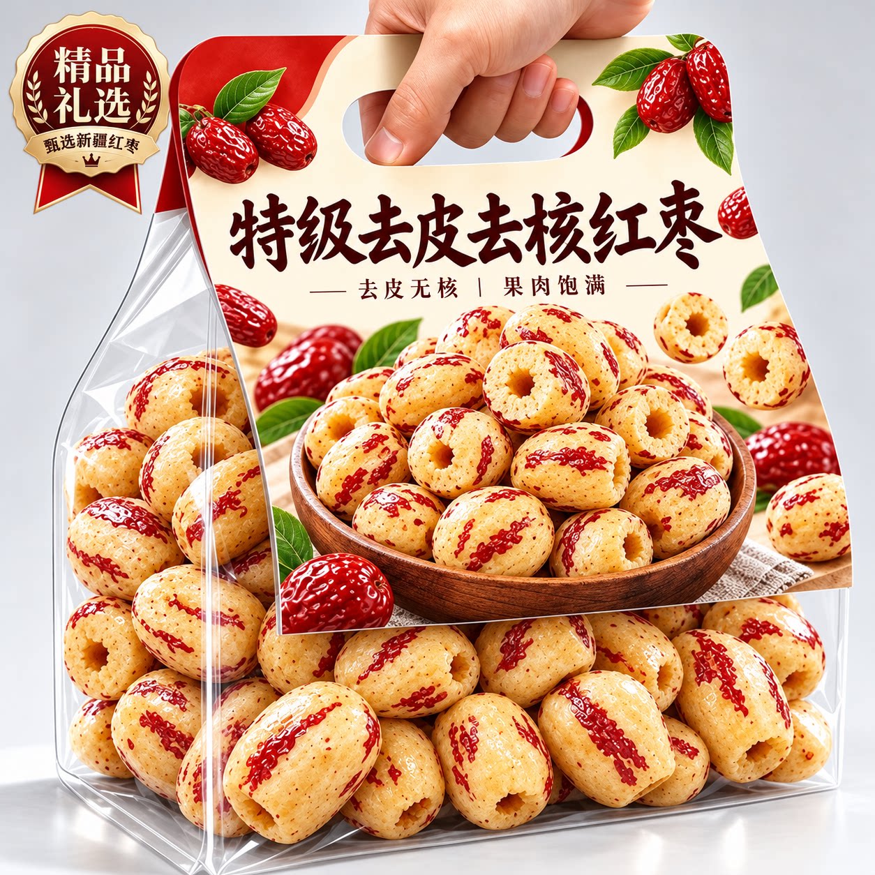 特级新疆特产去皮去核红枣官方旗舰店正品无核红枣大枣无皮新鲜