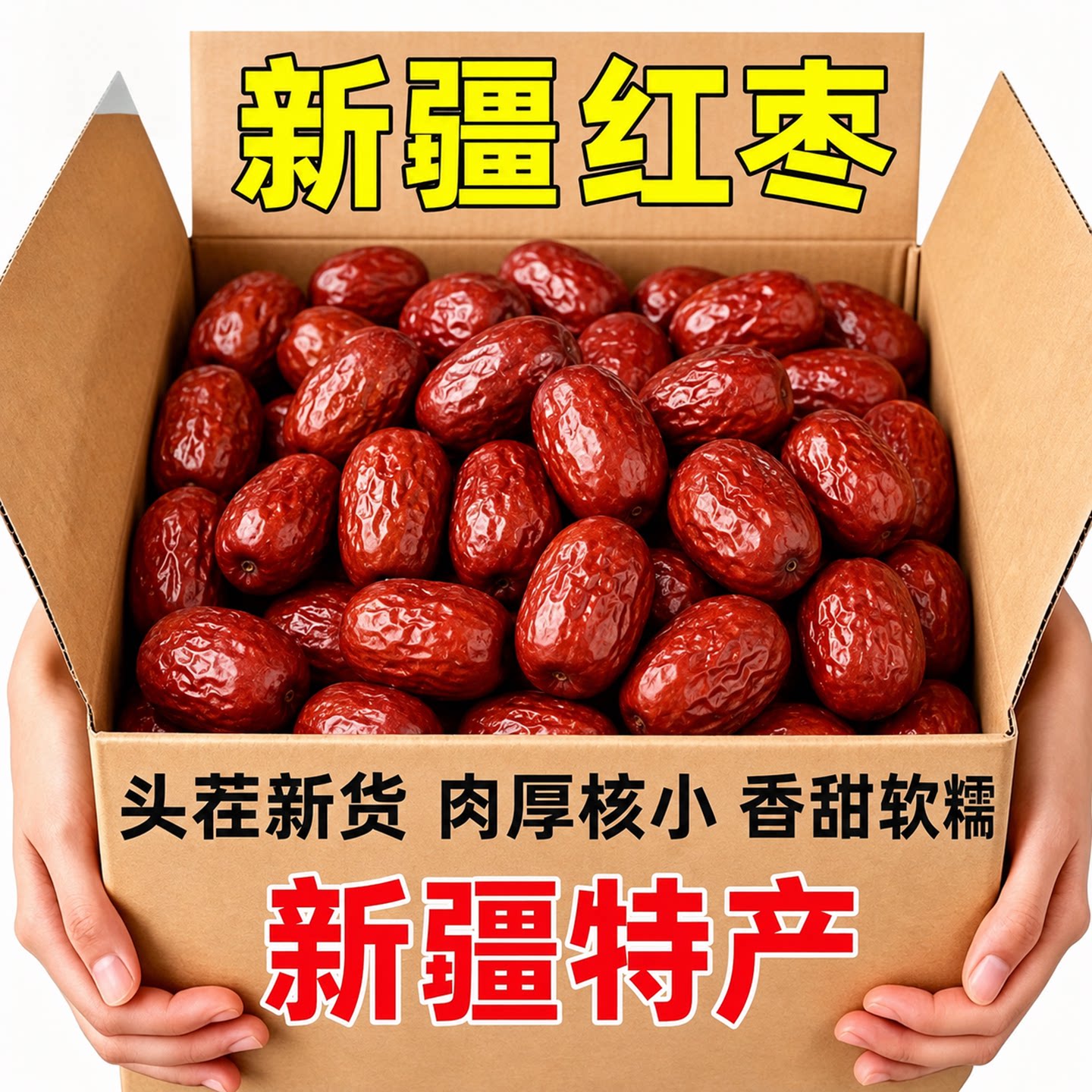 新疆红枣特级和田大枣零食特产大红枣子蜜枣干果礼盒正品旗舰店