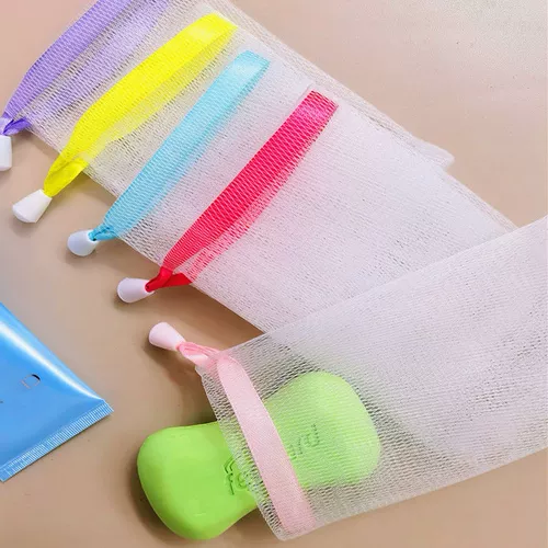 Мыло ручной работы из пены, очищающее молочко для умывания для лица, сетчатая сумка