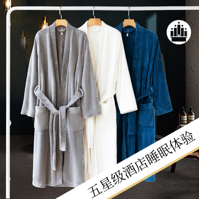 珊瑚绒速干浴袍加厚款