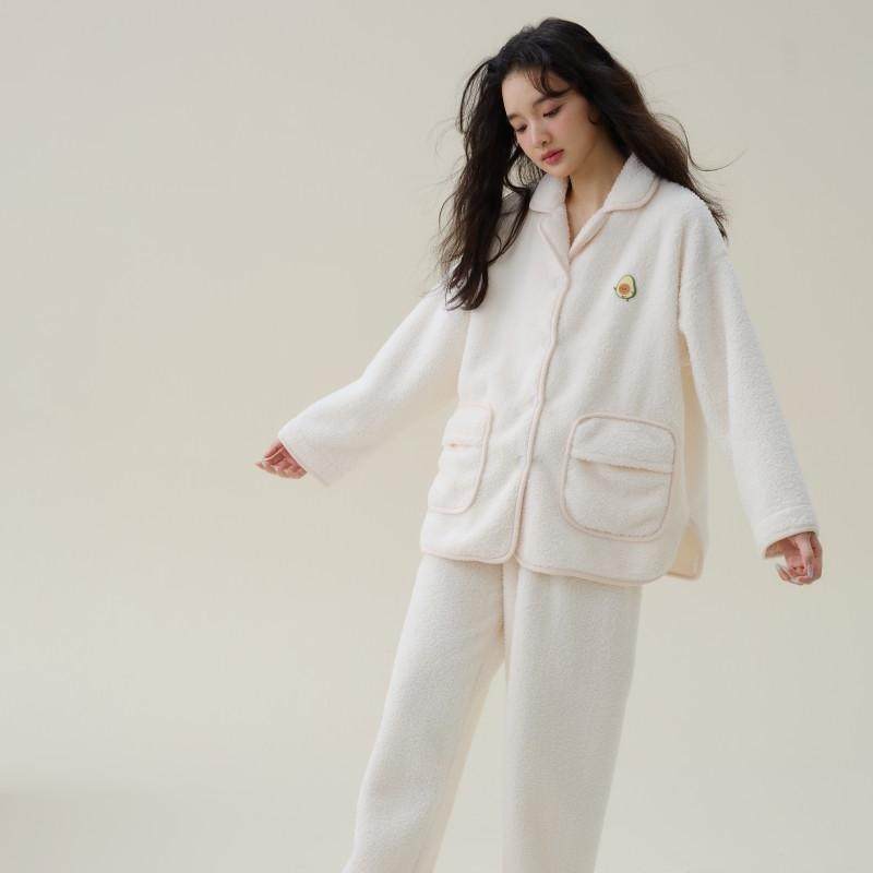 秋冬新款珊瑚绒睡衣套装