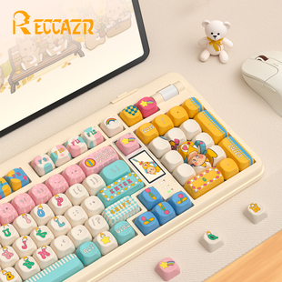 RECCAZR雷咖泽抓娃娃键帽键帽热升华PBT材质可爱趣味十字轴心球帽