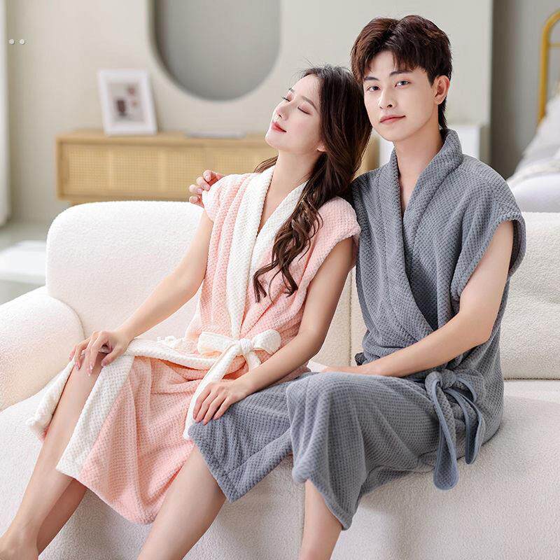 浴巾男款裹巾可穿式浴衣睡袍加大男士专用洗澡游泳青年浴袍2024夏
