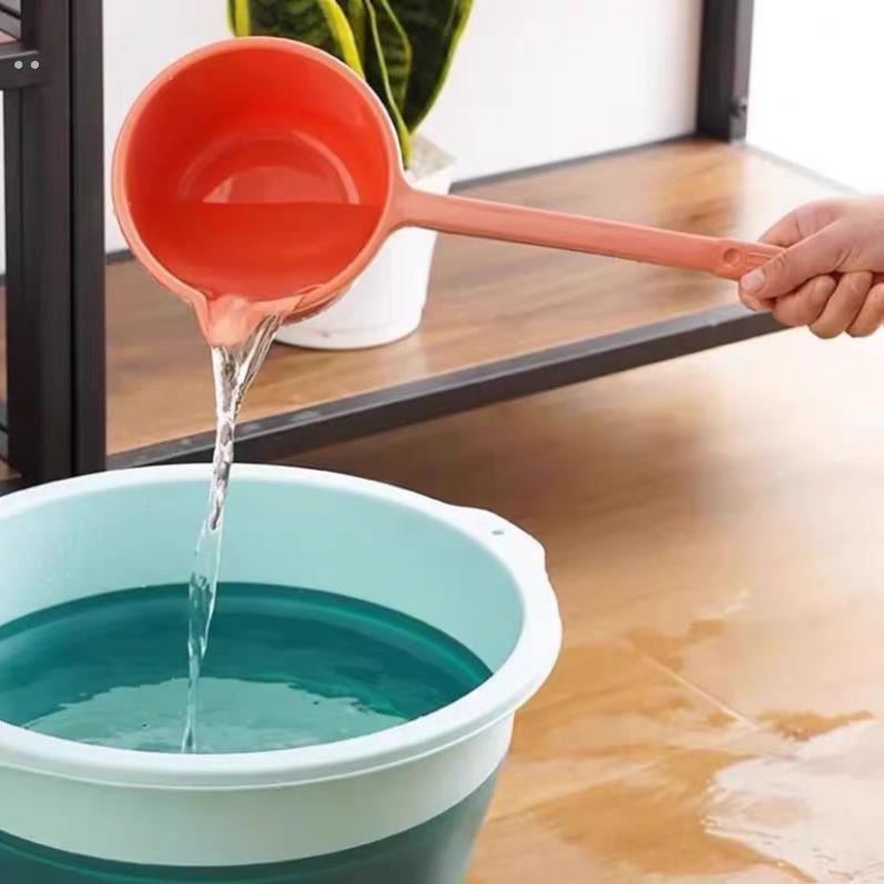 长柄水瓢加厚摔不破水舀宝宝洗头水勺厨房加长版婴儿洗澡塑料舀子