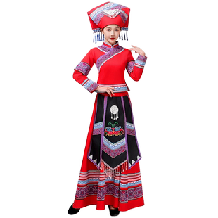 广西壮族新款壮族服饰成人少数民族三月服装瑶族衣服苗族舞蹈演出