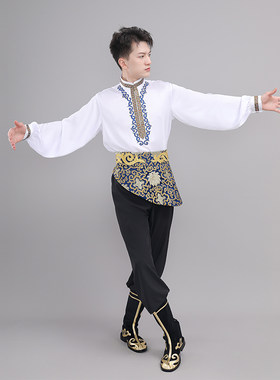 新疆维吾族男式练习舞蹈演出服