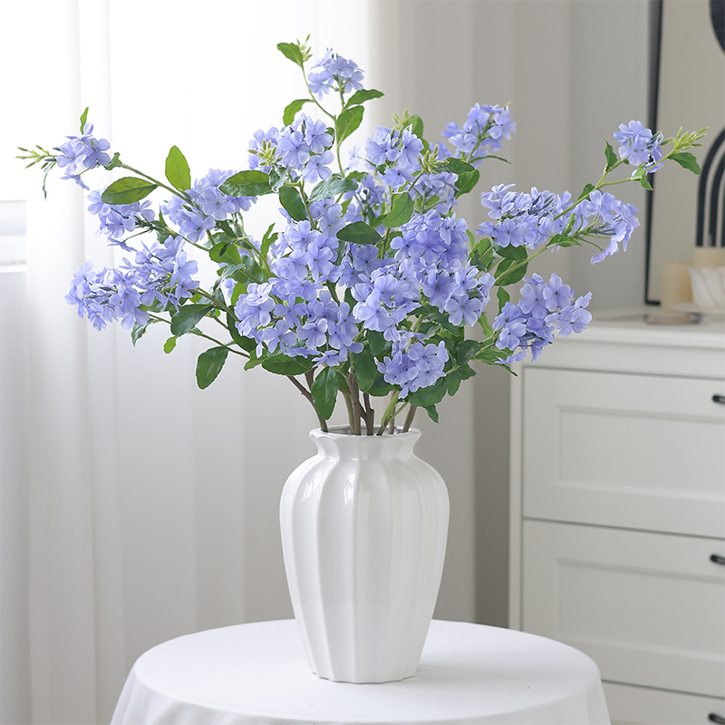 高档蓝雪花仿真花客厅假花