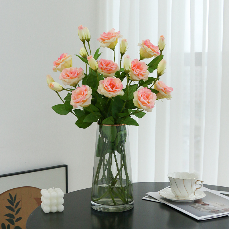 洋桔梗手感保湿仿真花客厅餐桌花假花摆件高档插花装饰拍照道具