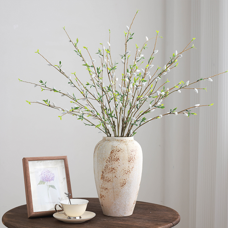 新中式仿真银柳枝假花树枝客厅