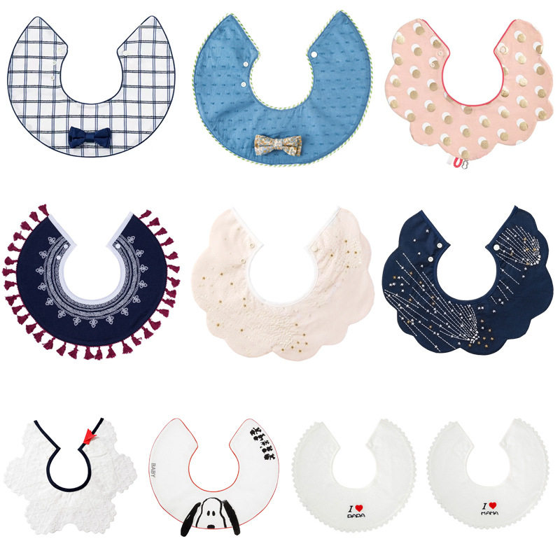 宝宝口水巾爱心小围嘴防脏2025欧美夏季新生婴儿防吐奶纯棉围兜,婴童用品,口水巾,淘宝优惠券,粉丝福利购,淘宝优惠卷