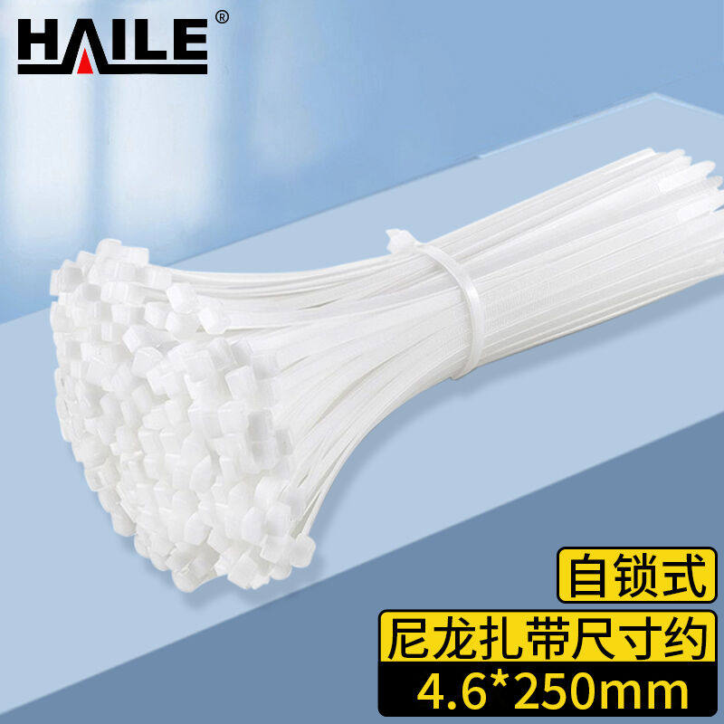 2023海乐(HAILE)自锁式阻燃尼龙扎带4.6*250mm白色200根ZD-25-200属于什么档次？