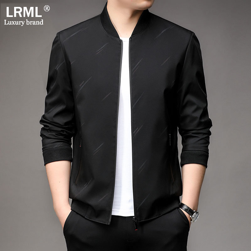 外套男2025新款春秋季高端商务休闲时尚百搭舒适透气立领行政夹克